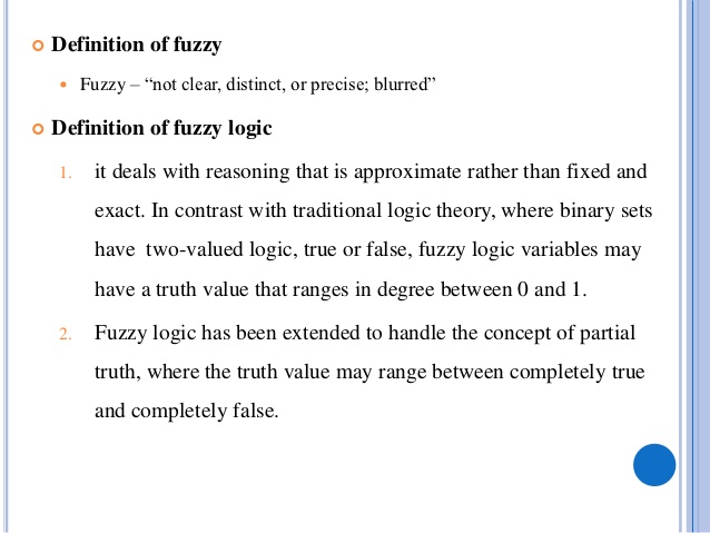 fuzzy logic definition